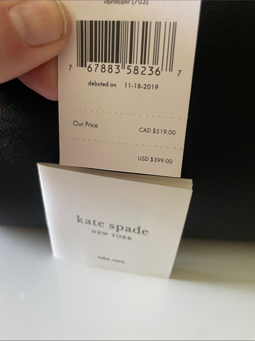 NWOT Kate Spade Black and Blush Bow Satchel with Detachable Strap - Picture 7 of 7